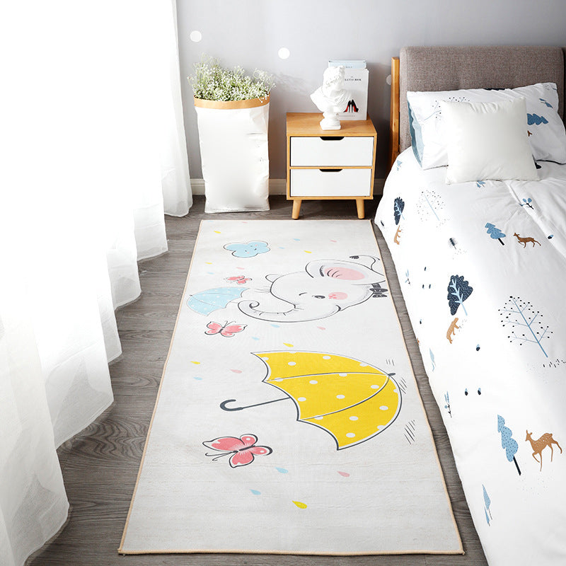 BowLift | Beautiful children's room carpet Multicolored animal print area rug polypropylene non-slip backing easy-care carpet