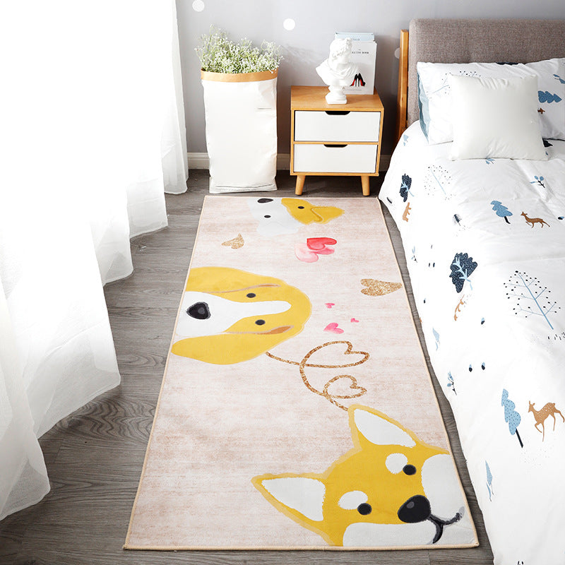 BowLift | Beautiful children's room carpet Multicolored animal print area rug polypropylene non-slip backing easy-care carpet