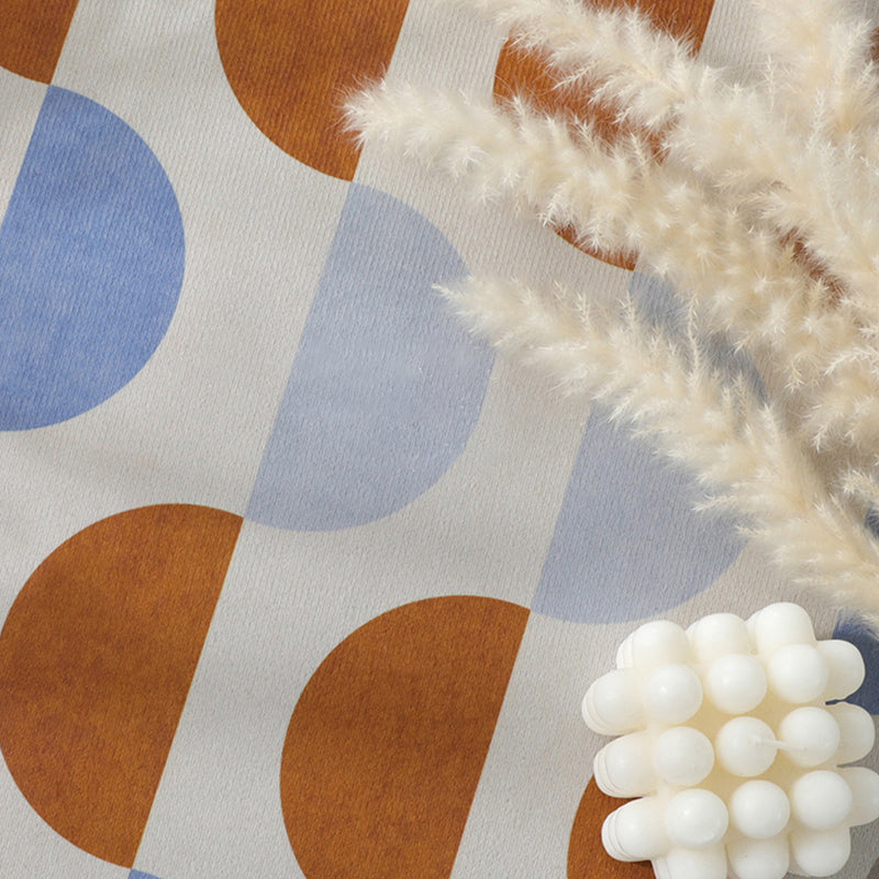 BowLift | Casual Multicolor Relaxing Carpet Synthetic Color Block Carpet Non-Slip Back Washable Carpet for Bedroom