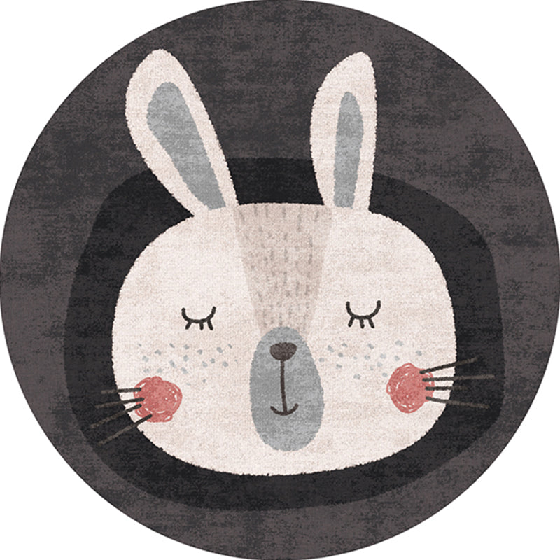 BowLift | Casual Kids Bedroom Rug Multicolor Cartoon Indoor Rug Polyester Non-Slip Easy Care Area Rug