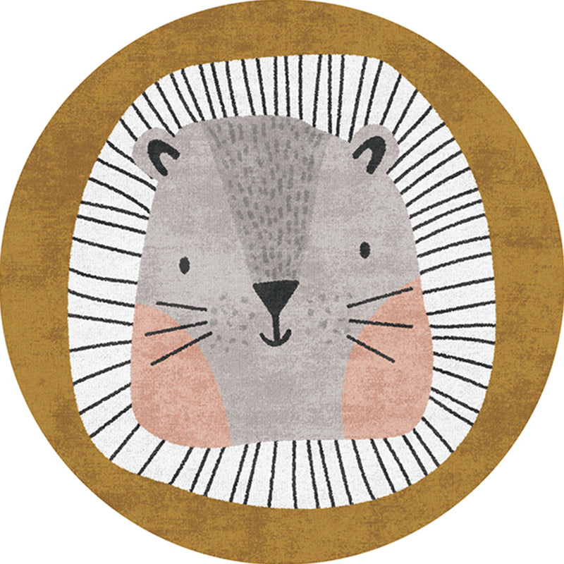 BowLift | Casual Kids Bedroom Rug Multicolor Cartoon Indoor Rug Polyester Non-Slip Easy Care Area Rug