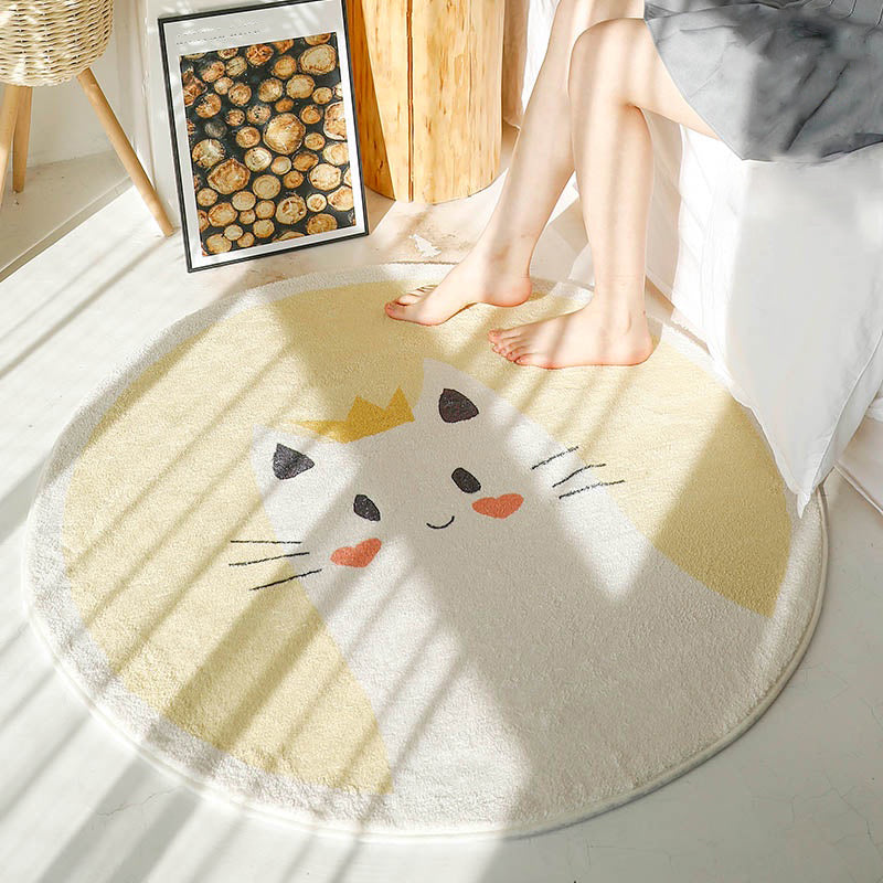 BowLift | Sweet children's room carpet Multicolor Cartoon area rug Synthetic Non-slip Pet-friendly Indoor carpet