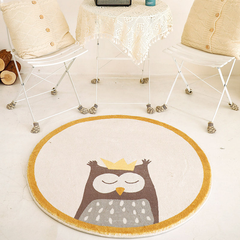 BowLift | Sweet children's room carpet Multicolor Cartoon area rug Synthetic Non-slip Pet-friendly Indoor carpet