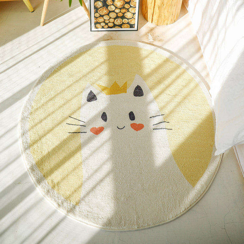 BowLift | Sweet children's room carpet Multicolor Cartoon area rug Synthetic Non-slip Pet-friendly Indoor carpet