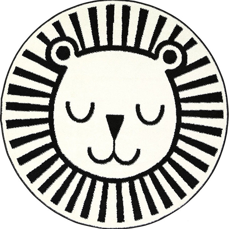 BowLift | Classic Children's Room Rug Multicolored Cartoon Print Rug Polypropylene Washable Non-Slip Backing Rug