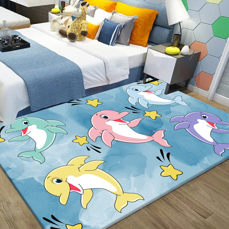BowLift | Beautiful Children's Room Carpet Multicolor Cartoon Pattern Area Rug Non-Slip Back Easy Care Indoor Rug