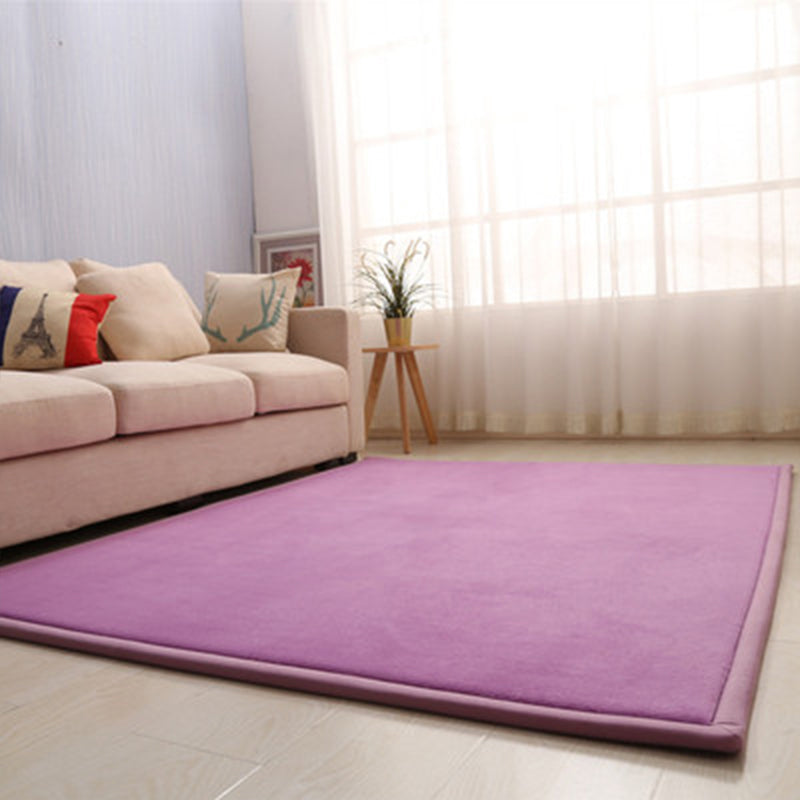 BowLift | Casual Solid Color Rug Multicolored Synthetic Indoor Rug Pet-Friendly Non-Slip Back Rug for the Bedroom