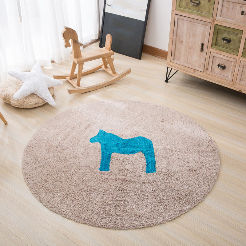 BowLift | Beautiful Children's Room Rug Multicolor Cartoon Rug Cotton Non-Slip Floor Washable Rug