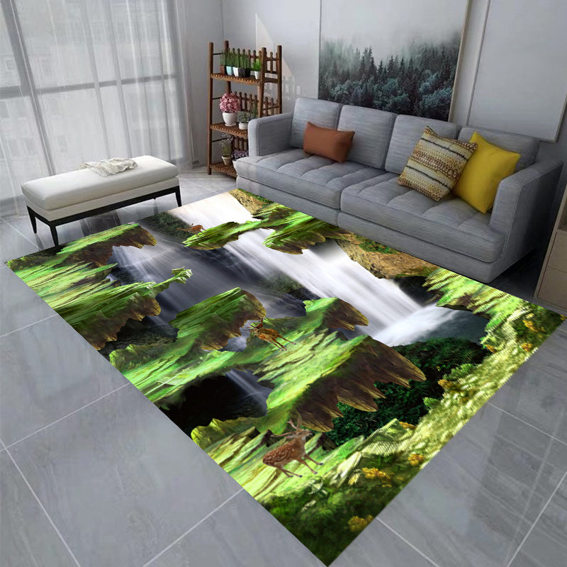BowLift | Colorful decorative rug Nordic 3D animal print area rug polyester pet-friendly easy care rug