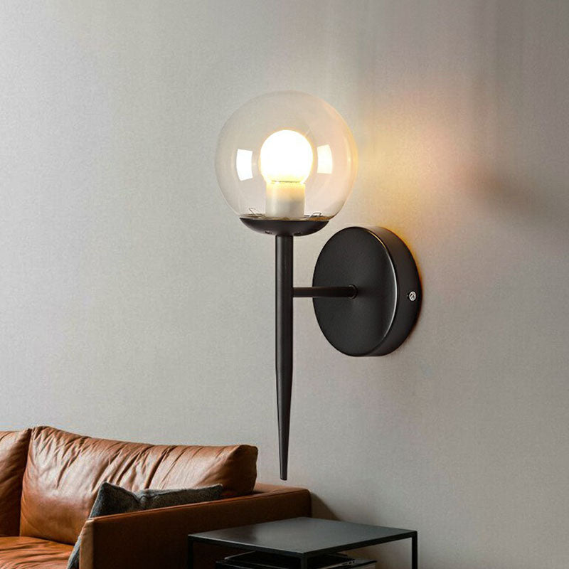 BowLift | Torch Design Wall Lamp Minimalistic Bright Globe Glass Single Corridor Wall Lighting
