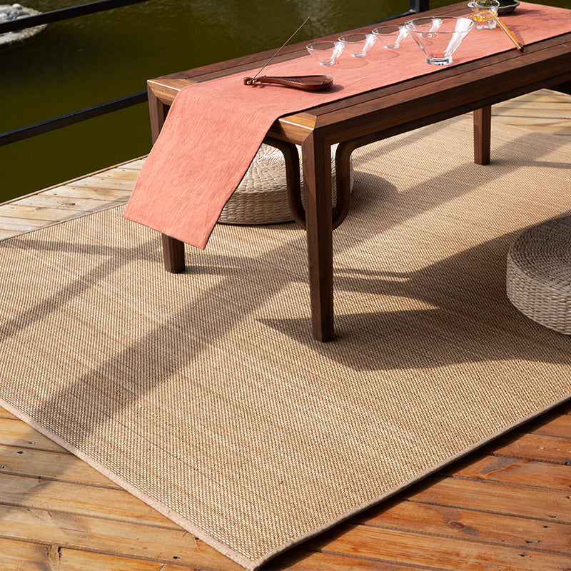 BowLift | Casual Multi Color Plain Rug Flax Cabin Area Carpet Non-Slip Easy Care Washable Indoor Rug for Decoration