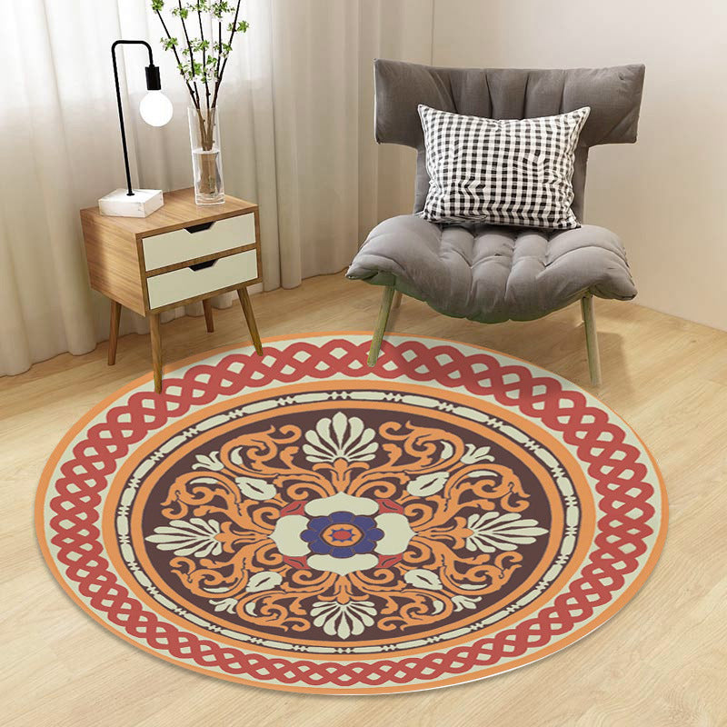 BowLift | Chinoiserie Floral Rug Multicolor Polypropylene Rug Pet Friendly Non-Slip Back Stain Resistant Rug for the Drawing Room