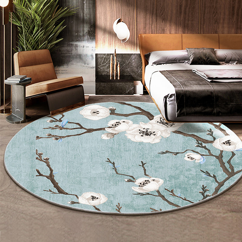 BowLift | Classic Flower and Bird Carpet Multicolor Chinese Carpet Synthetic Non-Slip Back Stain-Resistant Carpet for Deco