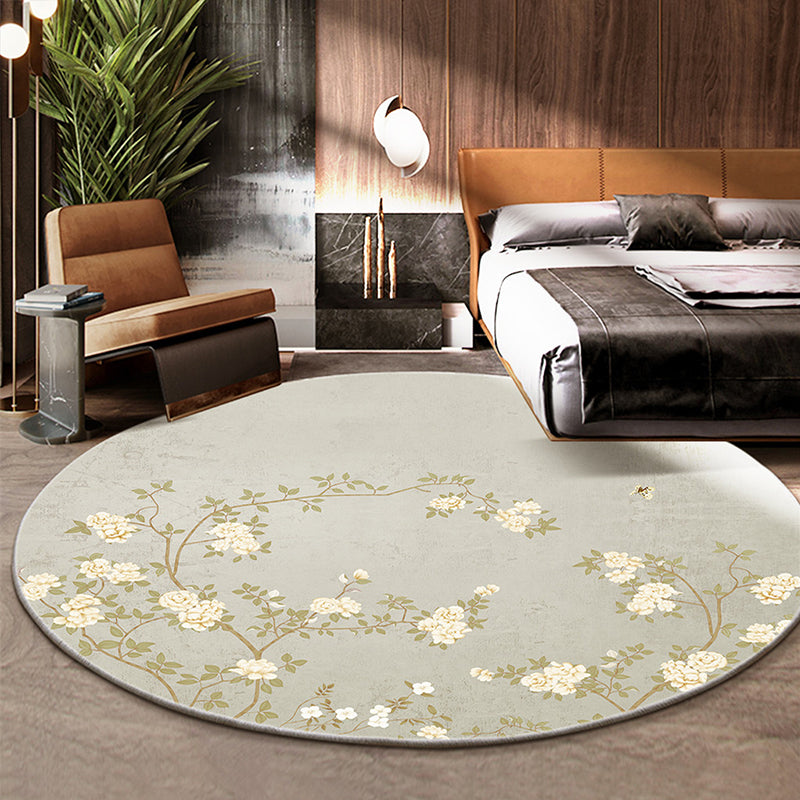BowLift | Classic Flower and Bird Carpet Multicolor Chinese Carpet Synthetic Non-Slip Back Stain-Resistant Carpet for Deco