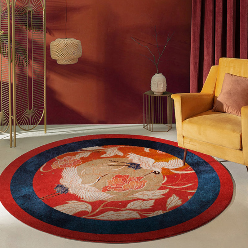 BowLift | Enchanting Multicolor Floral Print Carpet Polyester Asian Carpet Non-slip Pet-friendly Stain-resistant Carpet for Home