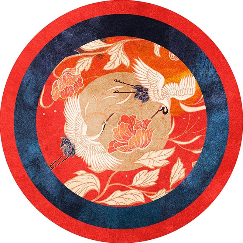 BowLift | Enchanting Multicolor Floral Print Carpet Polyester Asian Carpet Non-slip Pet-friendly Stain-resistant Carpet for Home