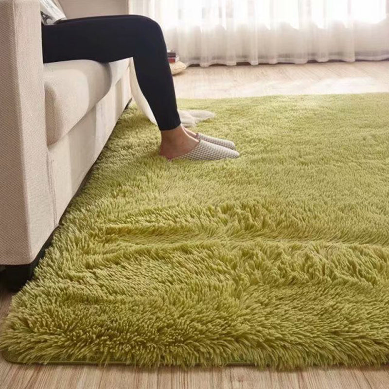 BowLift | Fluffy Plain Rug Multi Colored Casual Rug Synthetic Washable Pet Friendly Non-slip Carpet for Living Room