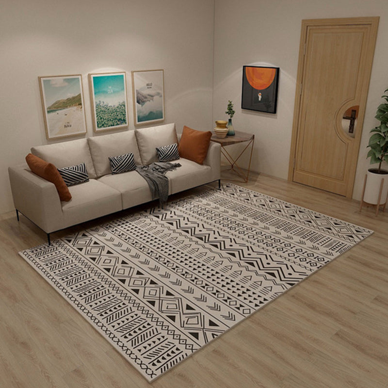BowLift | Western Tribal Print Rug Multicolored Synthetic Rug Machine Washable Non-Slip Back Stain Resistant Rug for Living Room