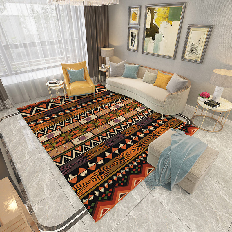BowLift | Americana Printed Rug Multicolor Synthetic Rug Non-Slip Back Stain Resistant Washable Rug for the Living Room