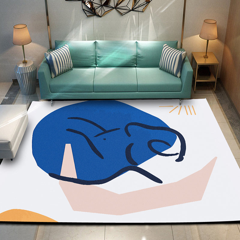 BowLift | Decorative Modern Rug Multicolor Picasso Abstract Figure Art Rug Washable Pet Friendly Non-Slip Backing Rug for Home