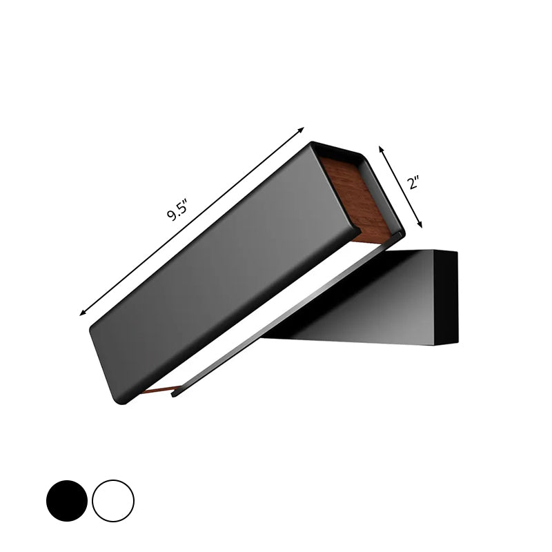 BowLift | Rotatable cubic LED wall light Modern aluminum Black/White wood wall-mounted lighting in warm/white light