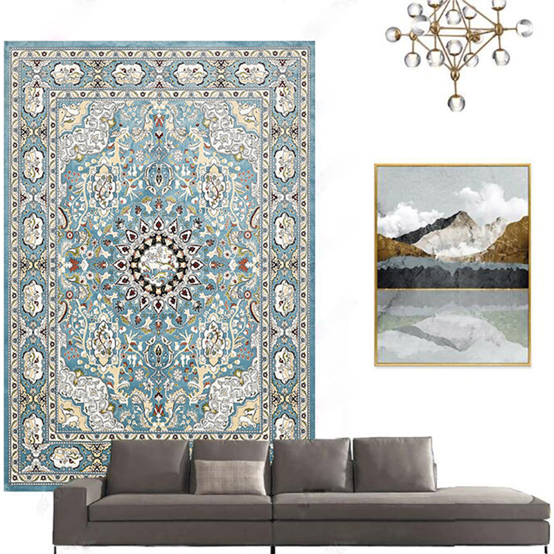 BowLift | Casual floral printed rug multicolored polypropylene indoor rug non-slip backing easy to care for rug for bedroom