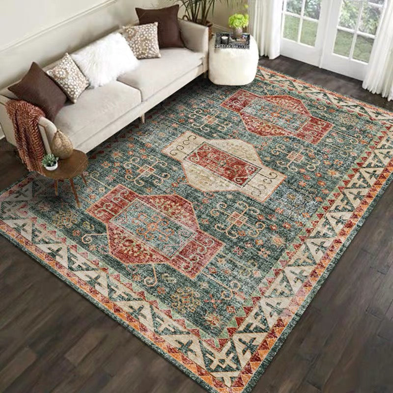 BowLift | Casual floral printed rug multicolored polypropylene indoor rug non-slip backing easy to care for rug for bedroom