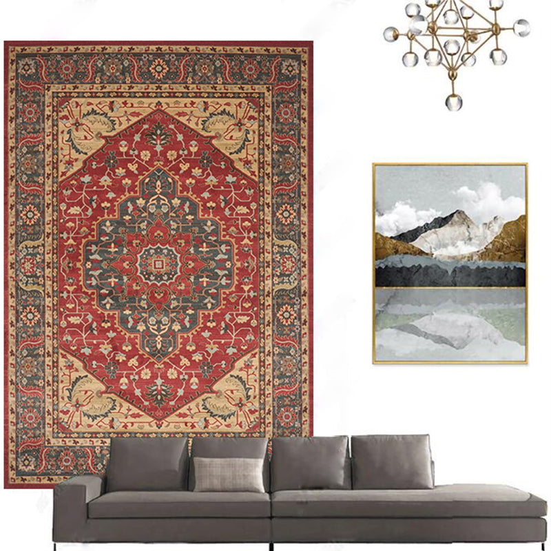 BowLift | Casual floral printed rug multicolored polypropylene indoor rug non-slip backing easy to care for rug for bedroom