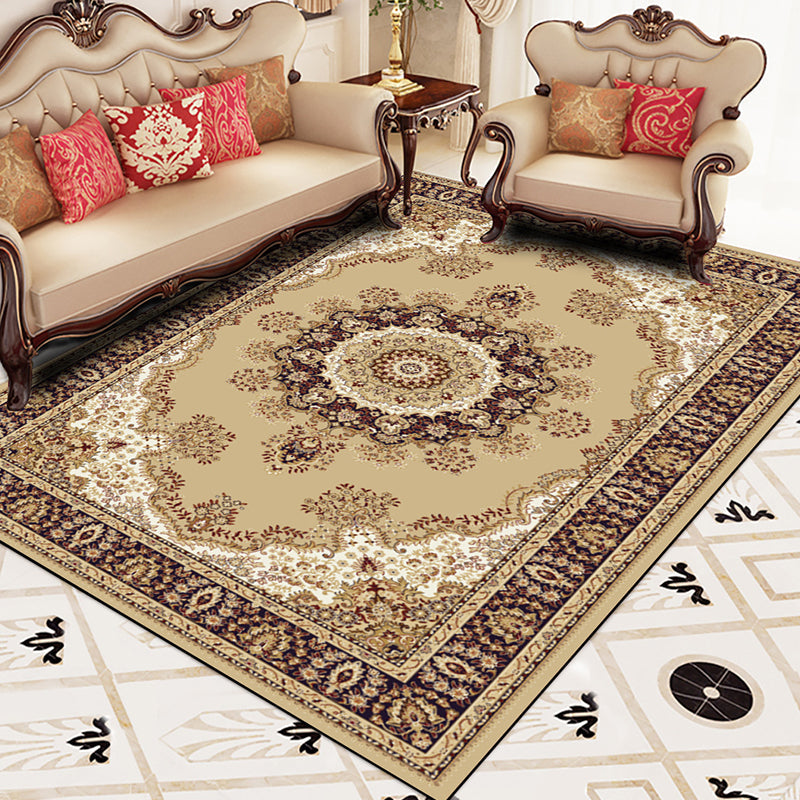 BowLift | Chinese Living Room Rug Multicolored Geometric Printed Area Rug Polyester Non-Slip Pet-Friendly Indoor Rug