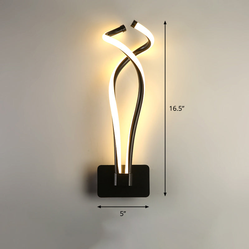 BowLift | Rotating LED Wall Light Art Deco Metal Wall Mount Light Fixture for Bedroom