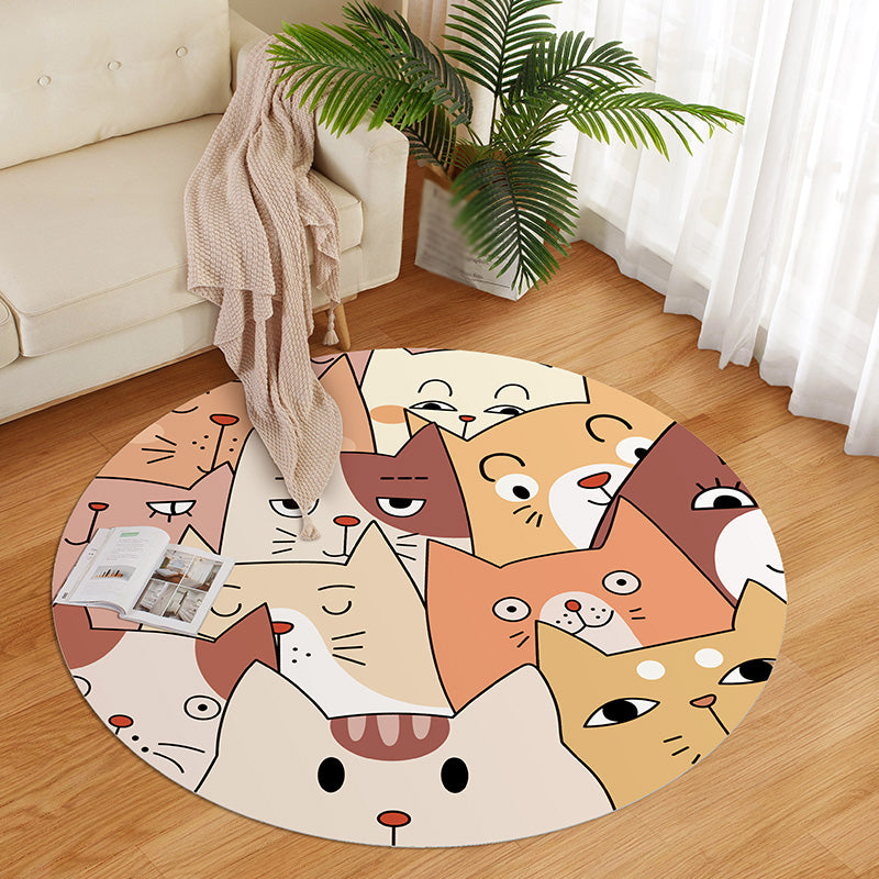 BowLift | Beautiful children's room carpet Multicolored cartoon pattern Indoor carpet PVC stain-resistant machine washable carpet
