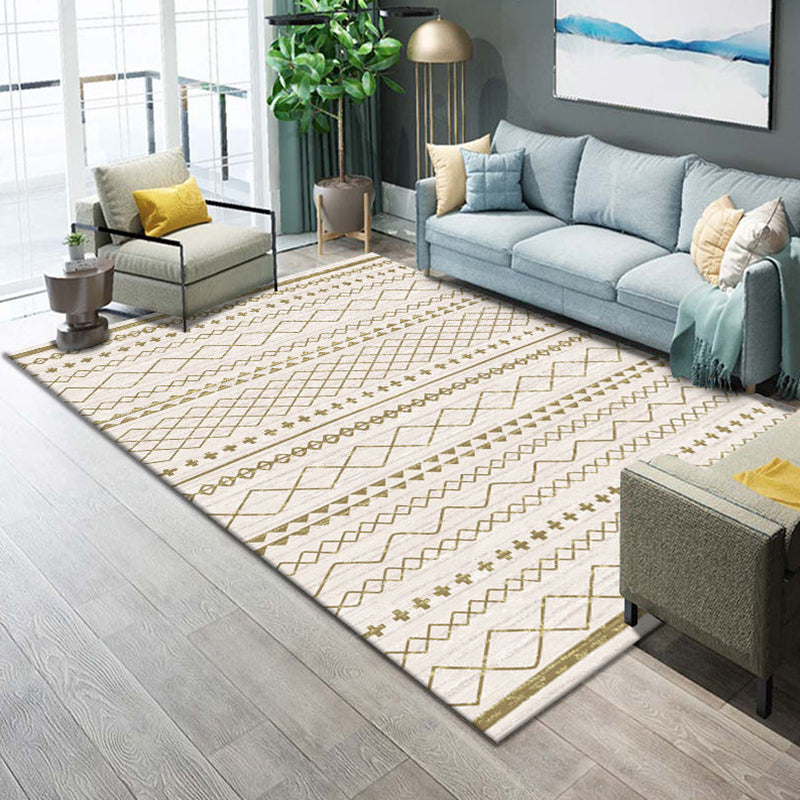 BowLift | Western Parlor Rug Multicolored Geometric Pattern Area Rug Polypropylene Easy Care Pet Friendly Washable Indoor Rug