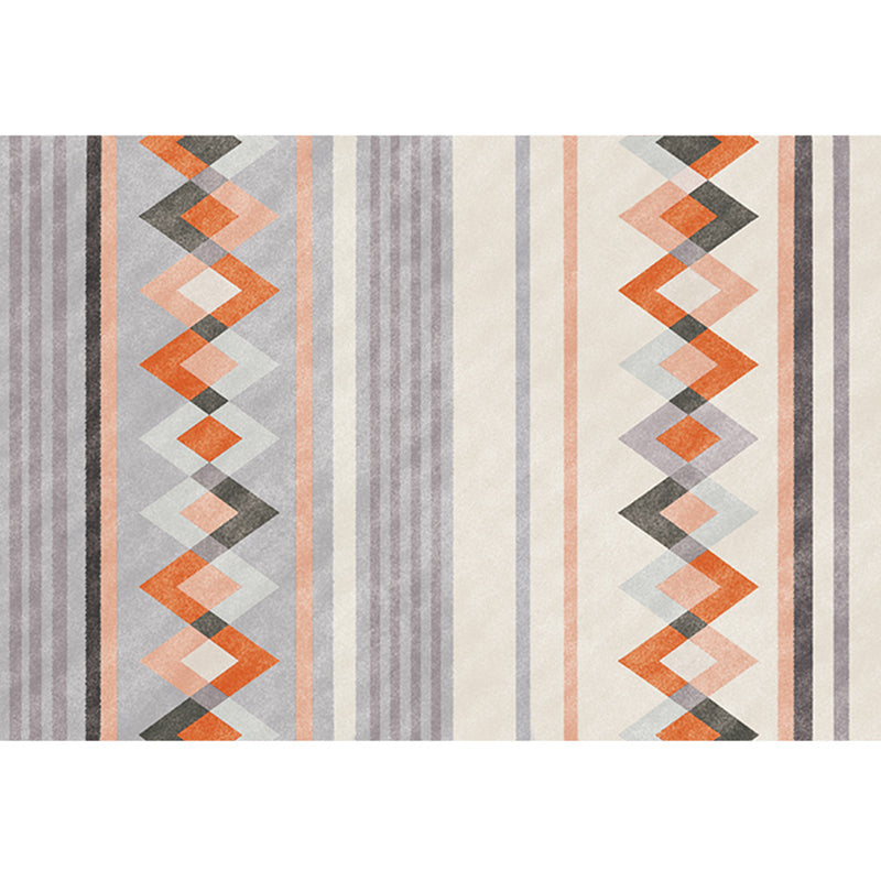 BowLift | Bohemian Living Room Rug Multicolor Geometric Pattern Rug Polyester Non-Slip Mat Pet-Friendly Indoor Rug