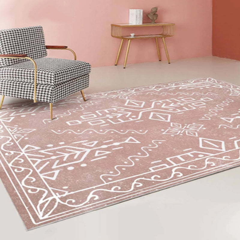 BowLift | A unique geo-pattern rug Colorful polypropylene indoor rug non-slip backing pet-friendly rug for decoration