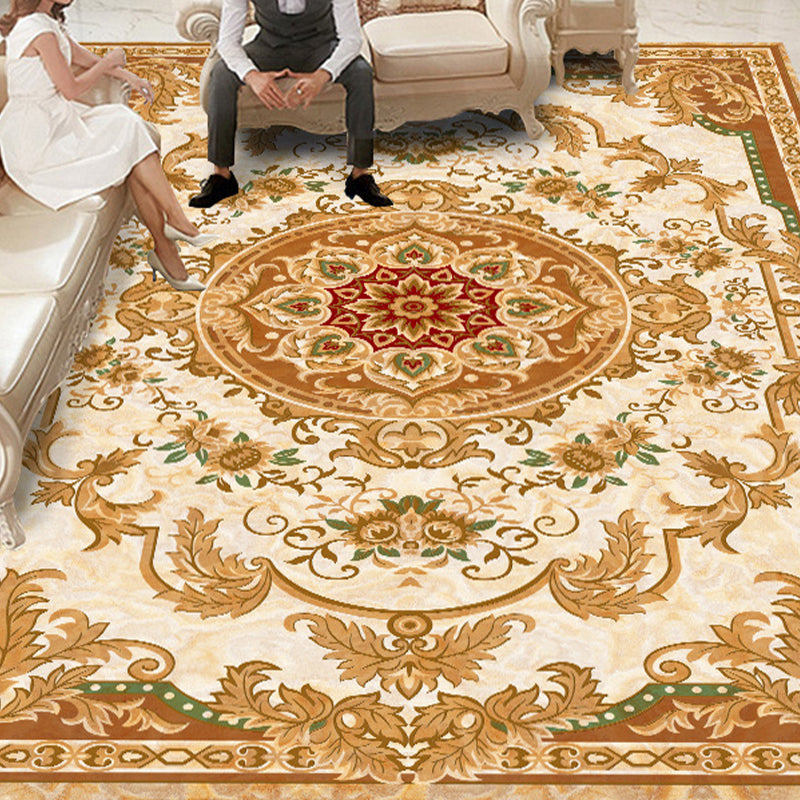 BowLift | Vintage Floral Printed Rug Multicolor Polypropylene Indoor Carpet Easy Care Pet Friendly Washable Area Rug for the Living Room