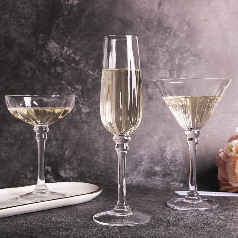 BowLift | Textured Spirits Glass Champagne Cocktail Martini Glass Customized Crystal Stemware