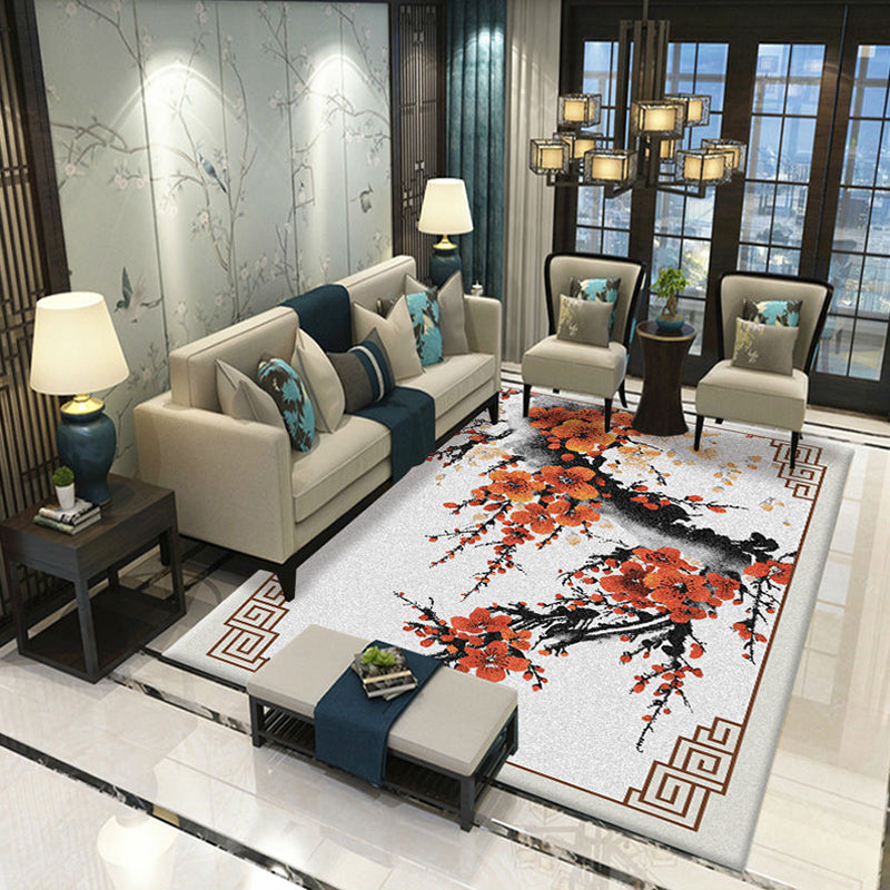 BowLift | Formal Living Room Carpet Multicolored Plant Print Carpet for Indoors Polypropylene Non-Slip Back Pet-Friendly Carpet