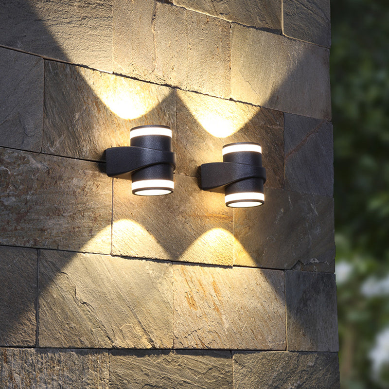 BowLift | Tubular Metal Wall Washer Wall Light Contemporary Black LED Wall Lighting for Indoor Use