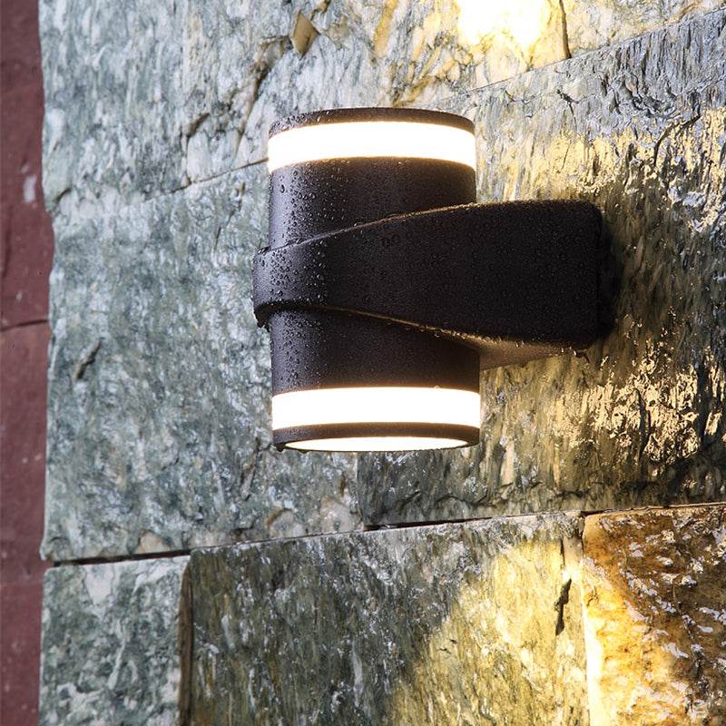 BowLift | Tubular Metal Wall Washer Wall Light Contemporary Black LED Wall Lighting for Indoor Use