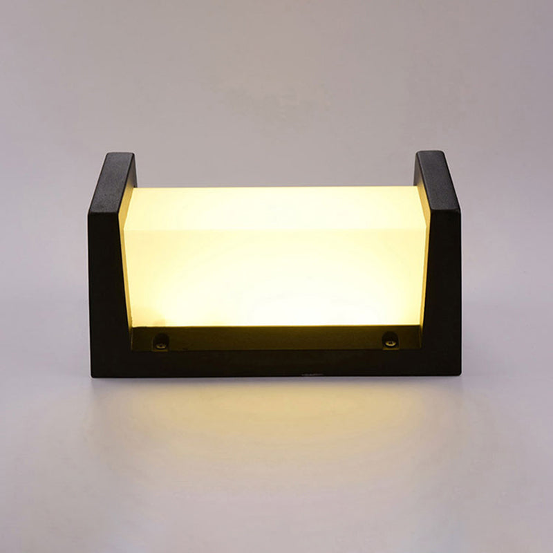 BowLift | Black Rectangle Wall Mounted Light Simplicity LED Aluminum Wall Lamp Lighting for Pathway