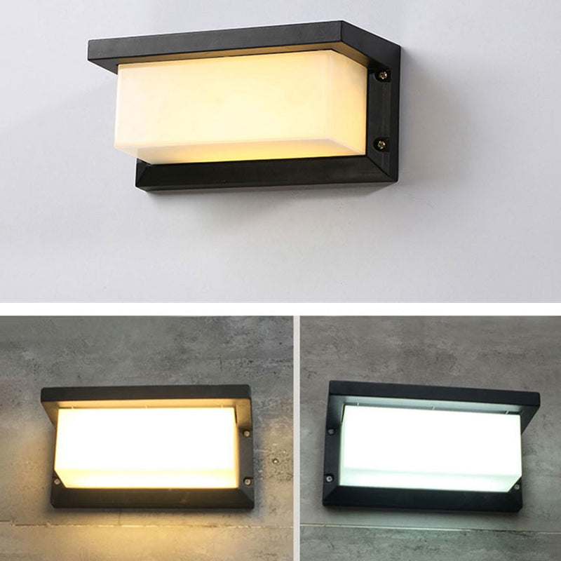 BowLift | Black Rectangle Wall Mounted Light Simplicity LED Aluminum Wall Lamp Lighting for Pathway