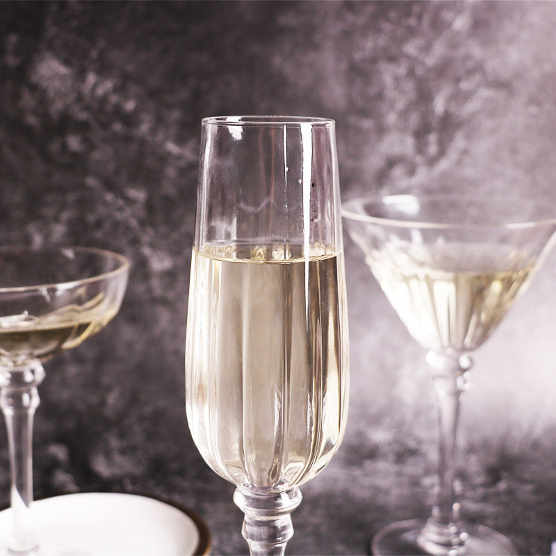 BowLift | Textured Spirits Glass Champagne Cocktail Martini Glass Customized Crystal Stemware