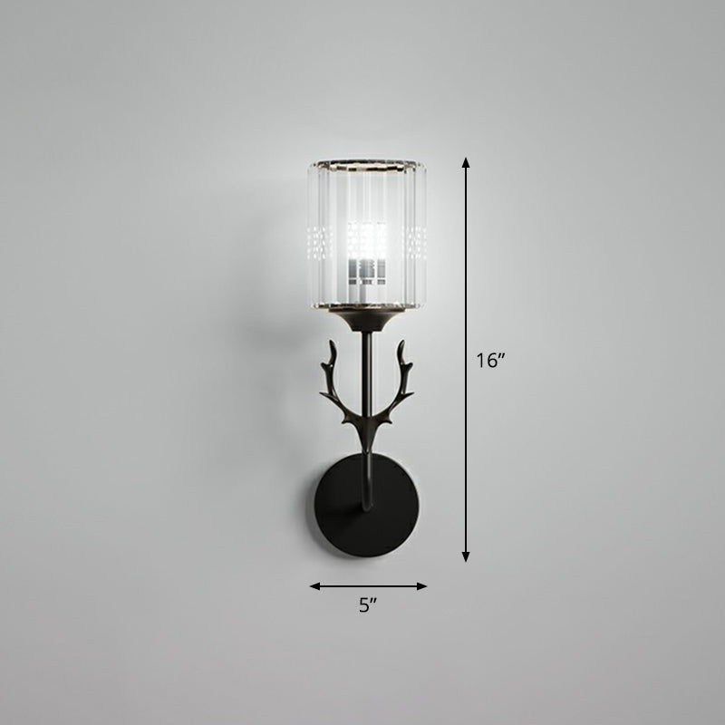 BowLift | Cylinder Wall Mount Light Nordic Crystal Prism Wall Lamp with Coral Widget