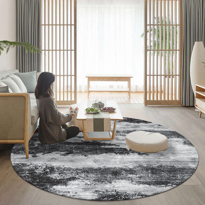 BowLift | Cozy abstract print rug multicolored polypropylene area rug non-slip backing easy care indoor rug for living room