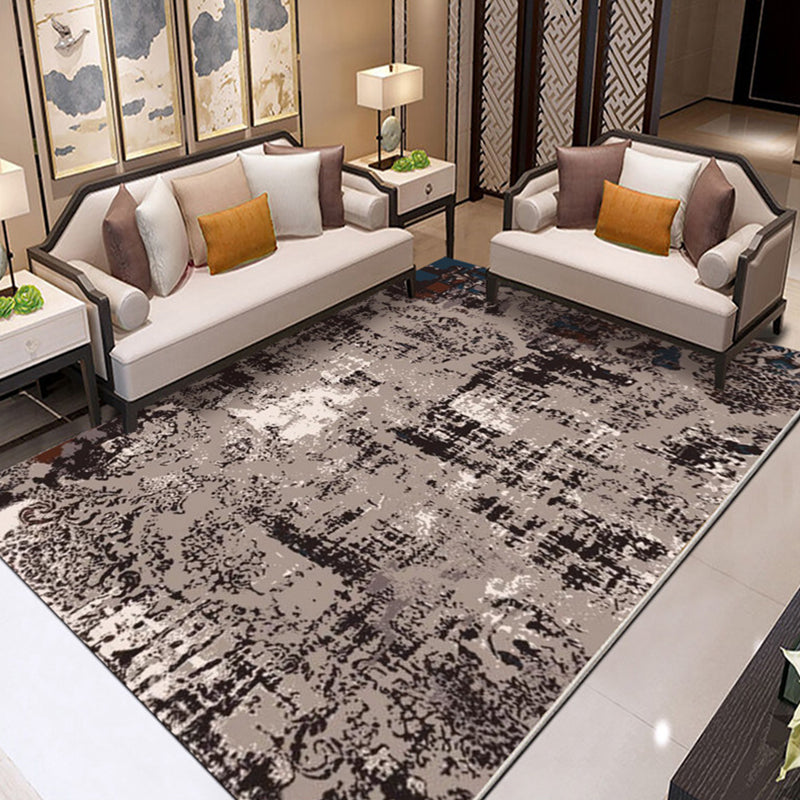 BowLift | Cozy Decorative Rug Multicolor Abstract Printed Indoor Rug Polyester Non-Slip Pet-Friendly Easy Care Rug