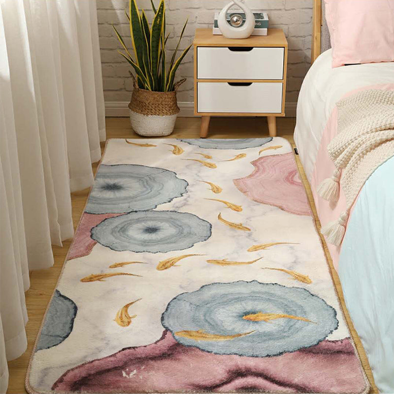BowLift | Western Room Rug Multicolored Color Block Indoor Rug Polyester Non-Slip Backing Easy-Care Rug