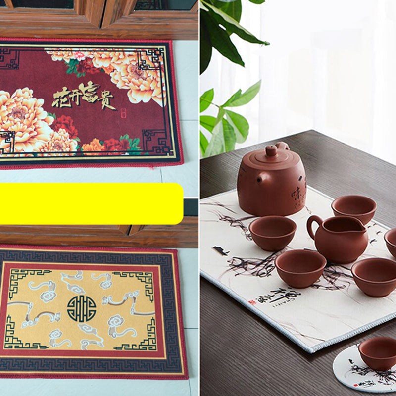 BowLift | Chinese Floral Print Rug Multi-Color Synthetic Area Rug Non-Slip Backing Easy Care Washable Indoor Runner for the Living Room