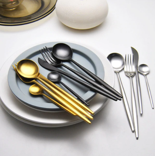 BowLift | 24-Piece Stainless Steel Gold-Silver Luxury Cutlery - RoyalGlow