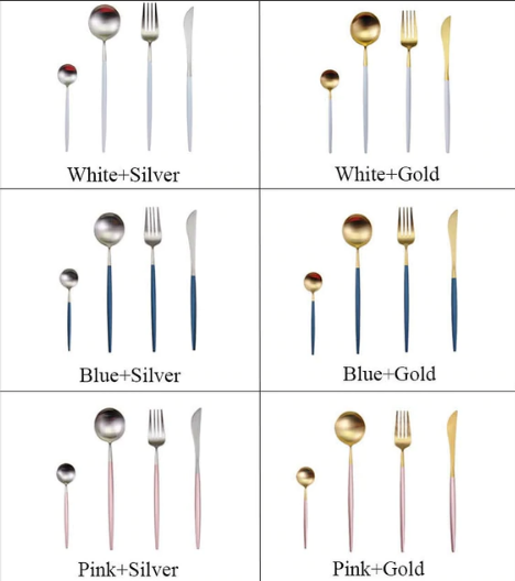 BowLift | 24-Piece Stainless Steel Gold-Silver Luxury Cutlery - RoyalGlow