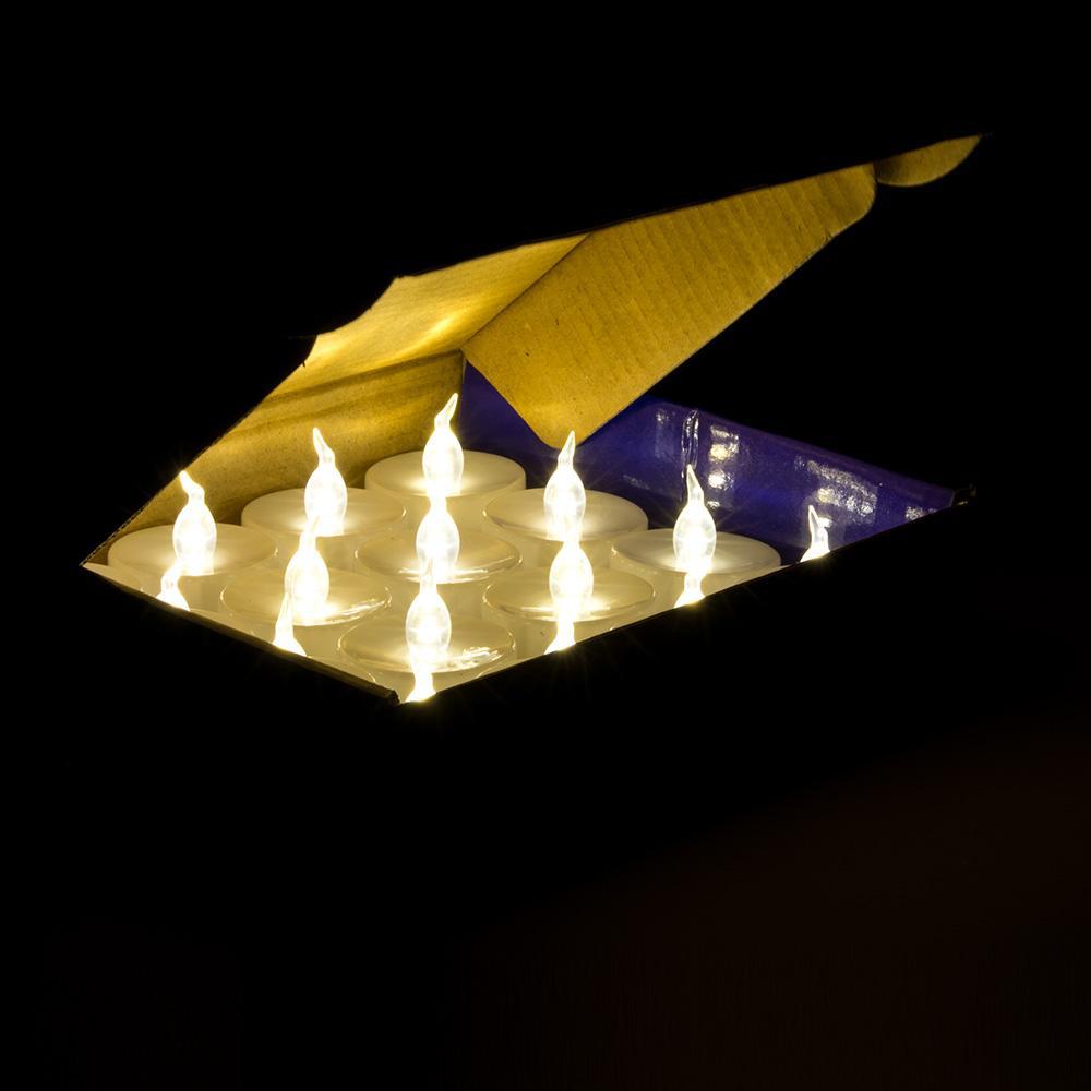 BowLift | 24-piece: Warm white tea lights timer flameless smokeless candles